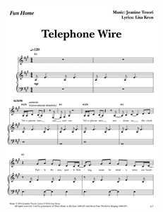 Fun Home - 'Telephone Wire' (Sheet Music)