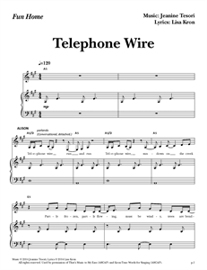 Fun Home - "Telephone Wire" (Sheet Music)