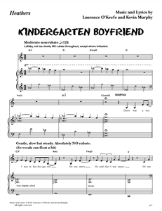 Heathers The Musical - "Kindergarten Boyfriend" (Sheet Music)