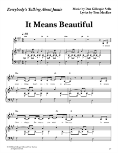 Everybody's Talking About Jamie - "It Means Beautiful" (Sheet Music)