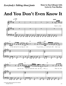 Everybody's Talking About Jamie - "And You Don’t Even Know It " (Sheet Music)
